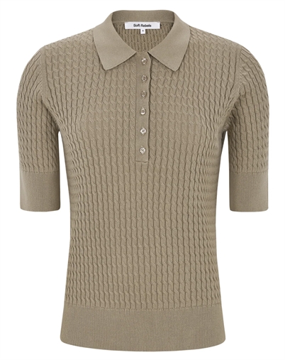 Soft Rebels - SRBeth Polo Strik - Greige